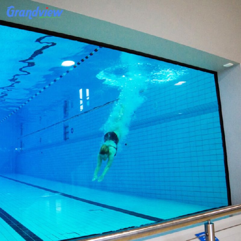 Outdoor new design customized size clear large acrylic swimming pool fiberglass