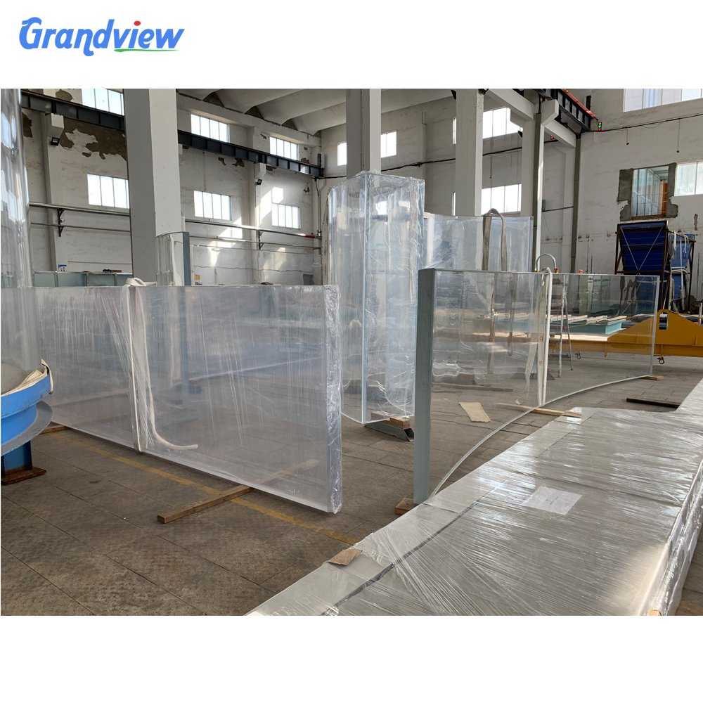 Outdoor new design customized size clear large acrylic swimming pool fiberglass