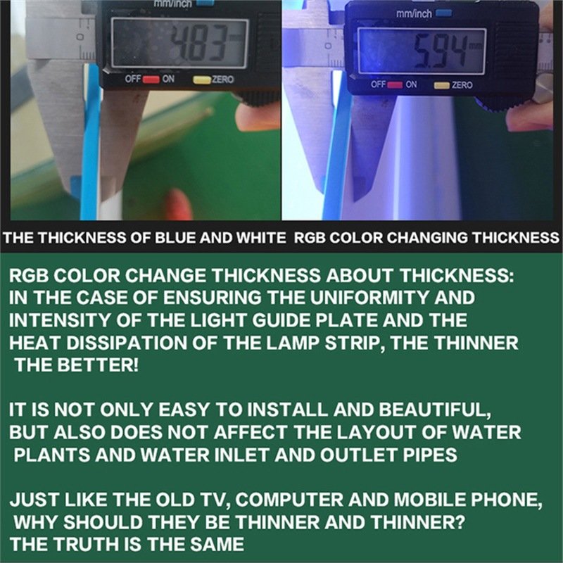 Best Sell LED aquarium backlight RGB color acrylic aquarium app control acrylic fish tank light