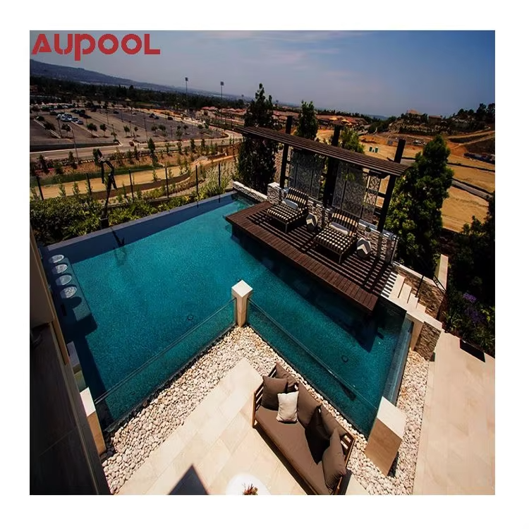 Customized Large Outdoor Above Ground Steel Frame Swimming Pool Acrylic Wall Swimming Pool Mobile Swimming Pool For Hotel