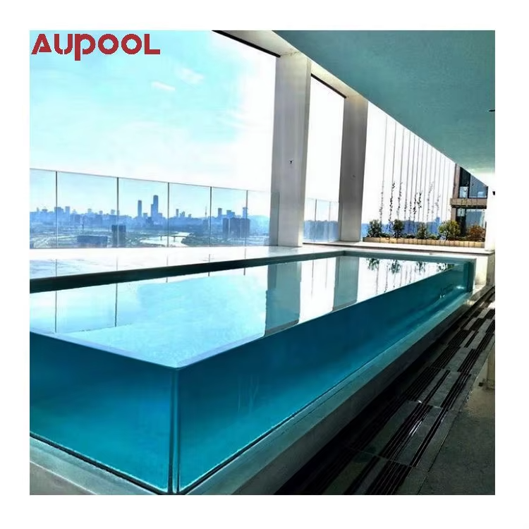 Customized Large Outdoor Above Ground Steel Frame Swimming Pool Acrylic Wall Swimming Pool Mobile Swimming Pool For Hotel