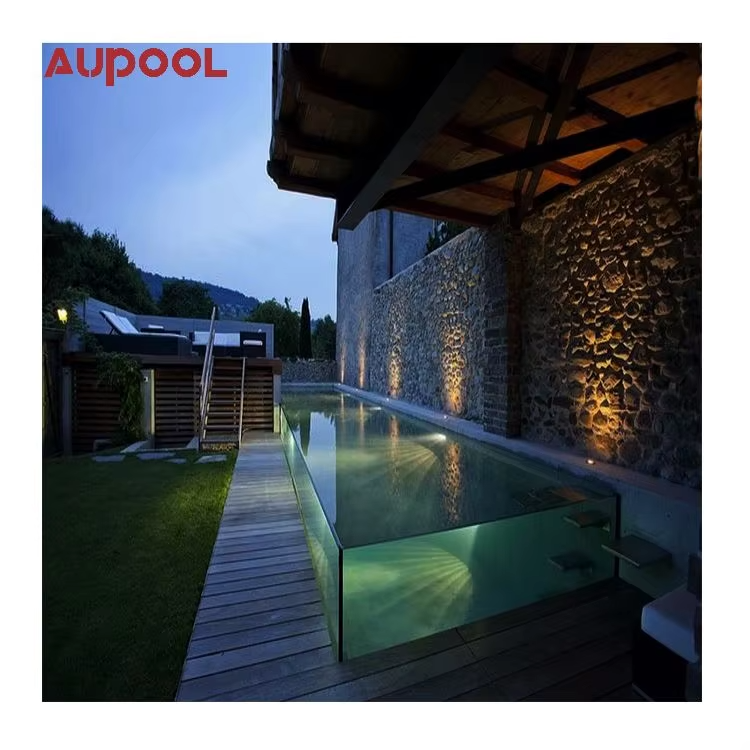 Customized Large Outdoor Above Ground Steel Frame Swimming Pool Acrylic Wall Swimming Pool Mobile Swimming Pool For Hotel