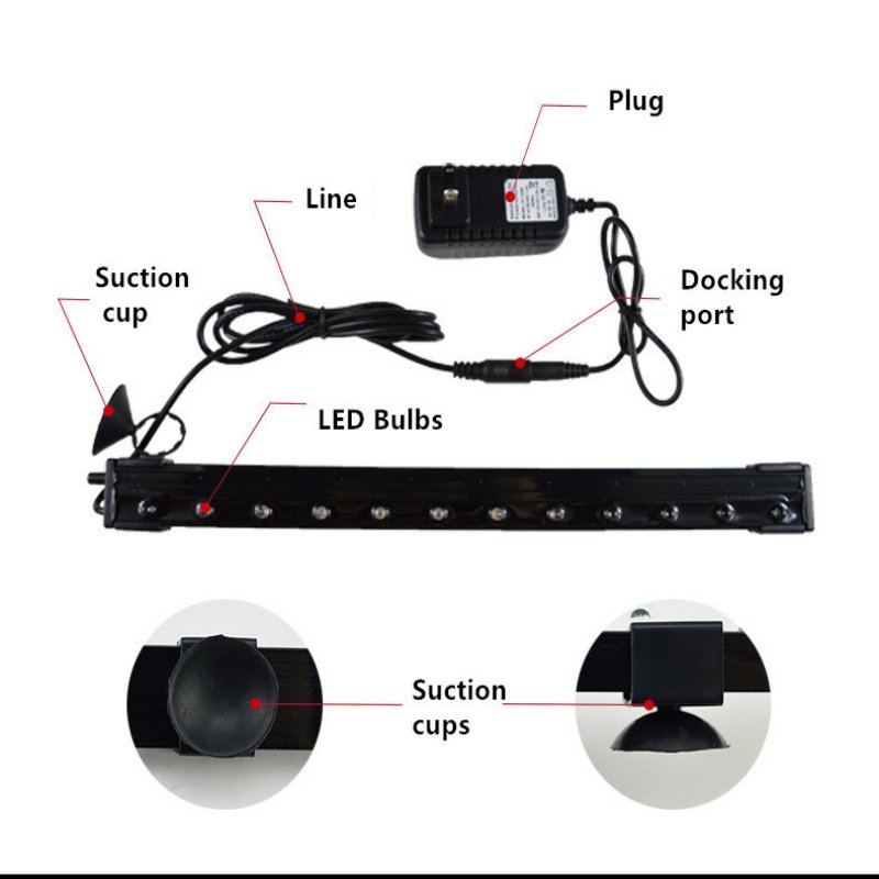 Hot Sell Underwater IP68 Waterproof Reef Tank Lights F5 Colorful Air Bubble LED Aquarium Light