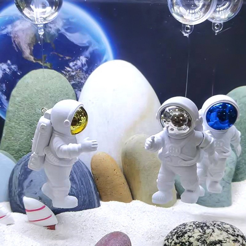 Suspended Astronaut Fish Tank Ornaments Water Floating Astronaut Micro Landscape Aquarium Decorations Accessories