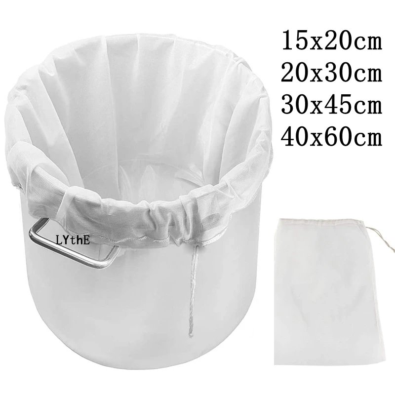 100/200/400 Mesh Kitchen Nut Milk Filter Ultra-fine Mesh Strainer Nylon Mesh Filter Spoon for Soy Milk Coffee Yogurt Strainers