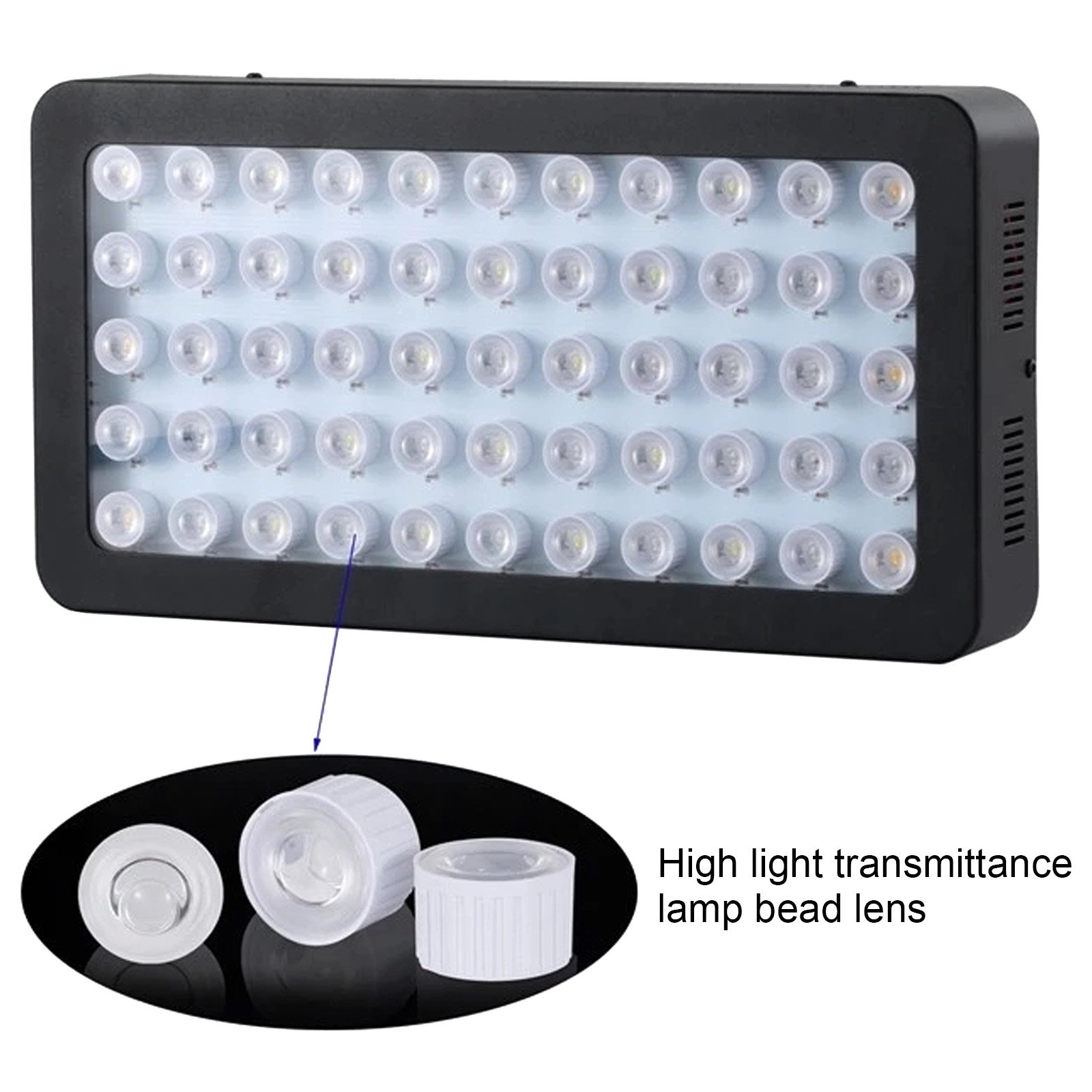 Cusomik 165 watt reef light led aquarium marine 3w leds led plant grow light with dimmer and 3 modes spectrum for fish