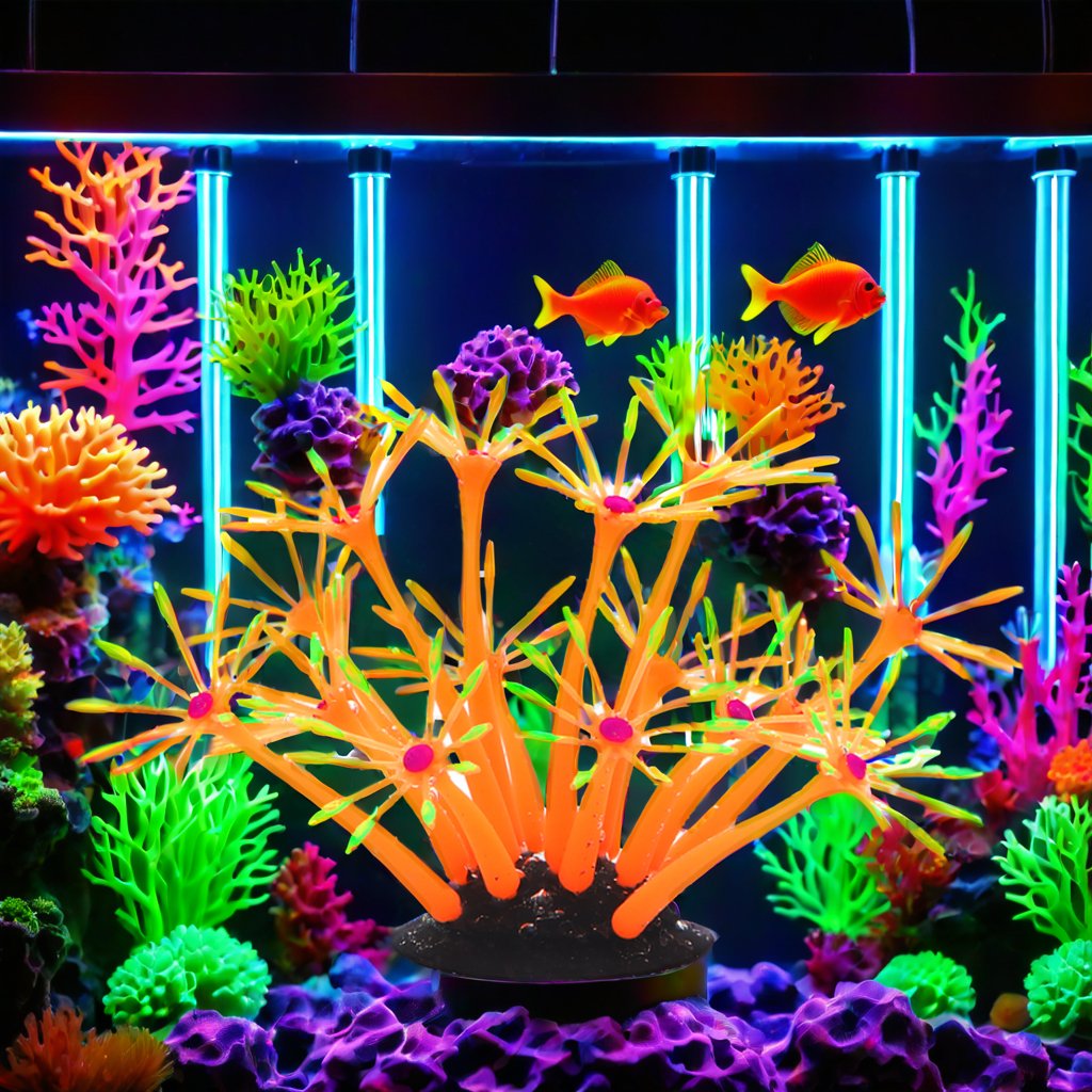 Aquarium Decoration Glowing Artificial Light Coral Fish Tank Decoration