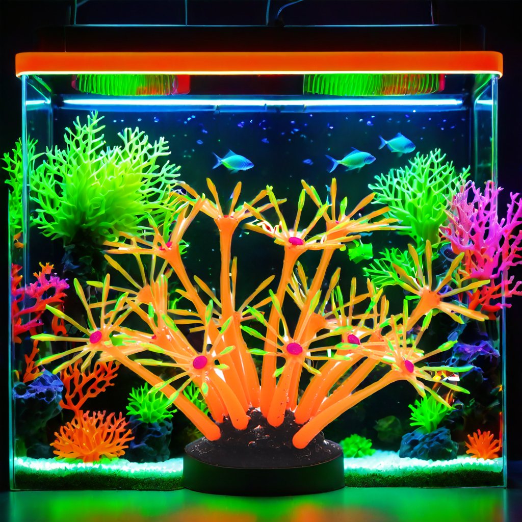 Aquarium Decoration Glowing Artificial Light Coral Fish Tank Decoration