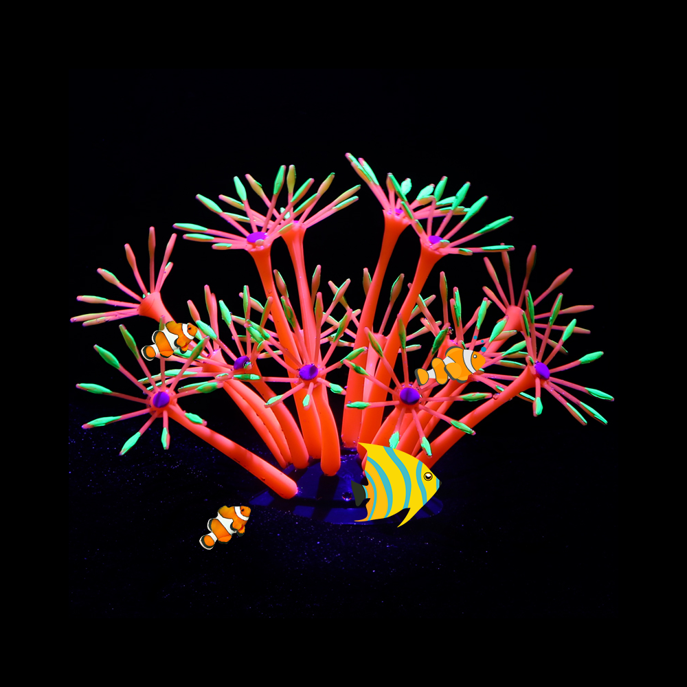 Aquarium Decoration Glowing Artificial Light Coral Fish Tank Decoration