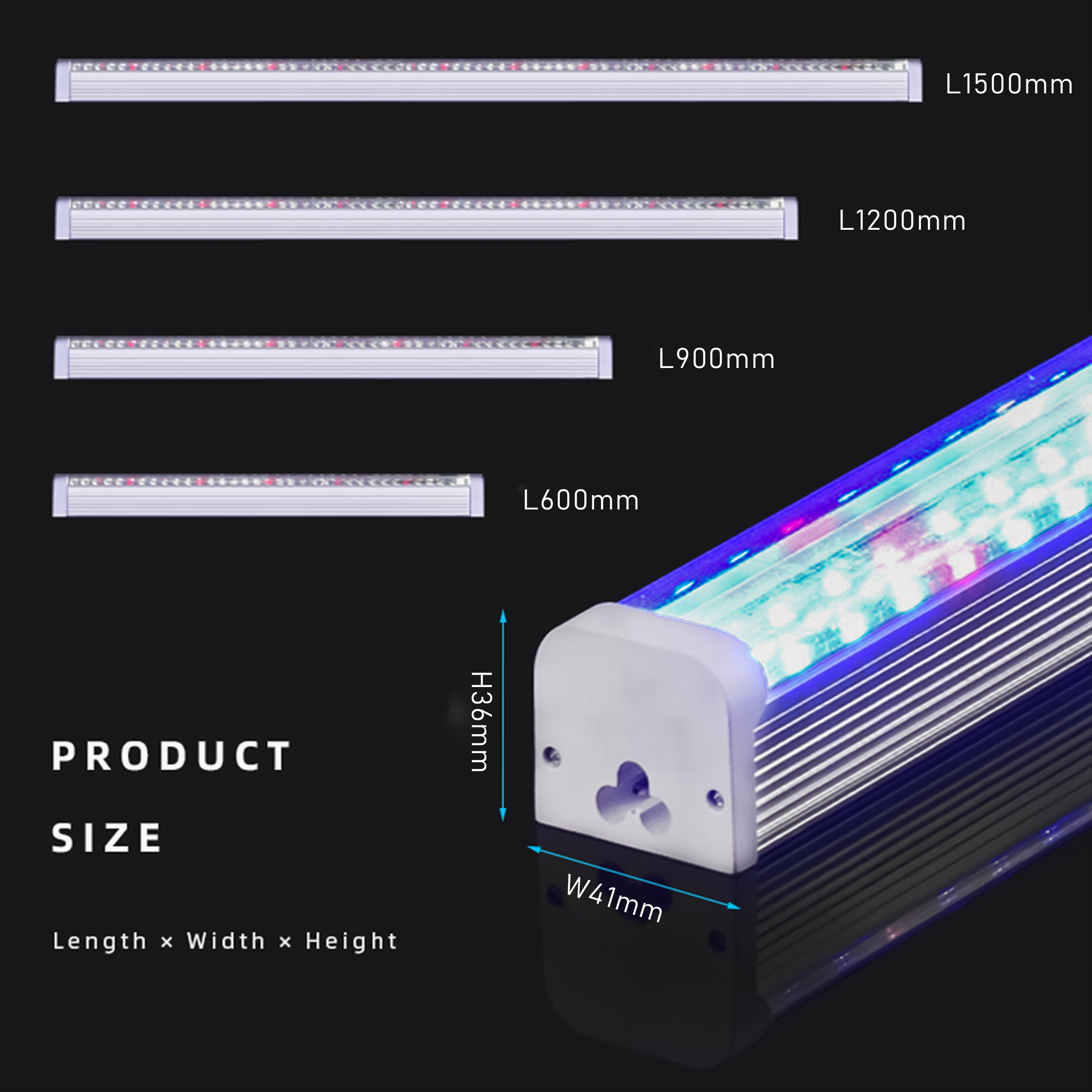 New Indoor seedling Rapid growth vegetable aluminum tube Linkable Full Spectrum LED Grow Light