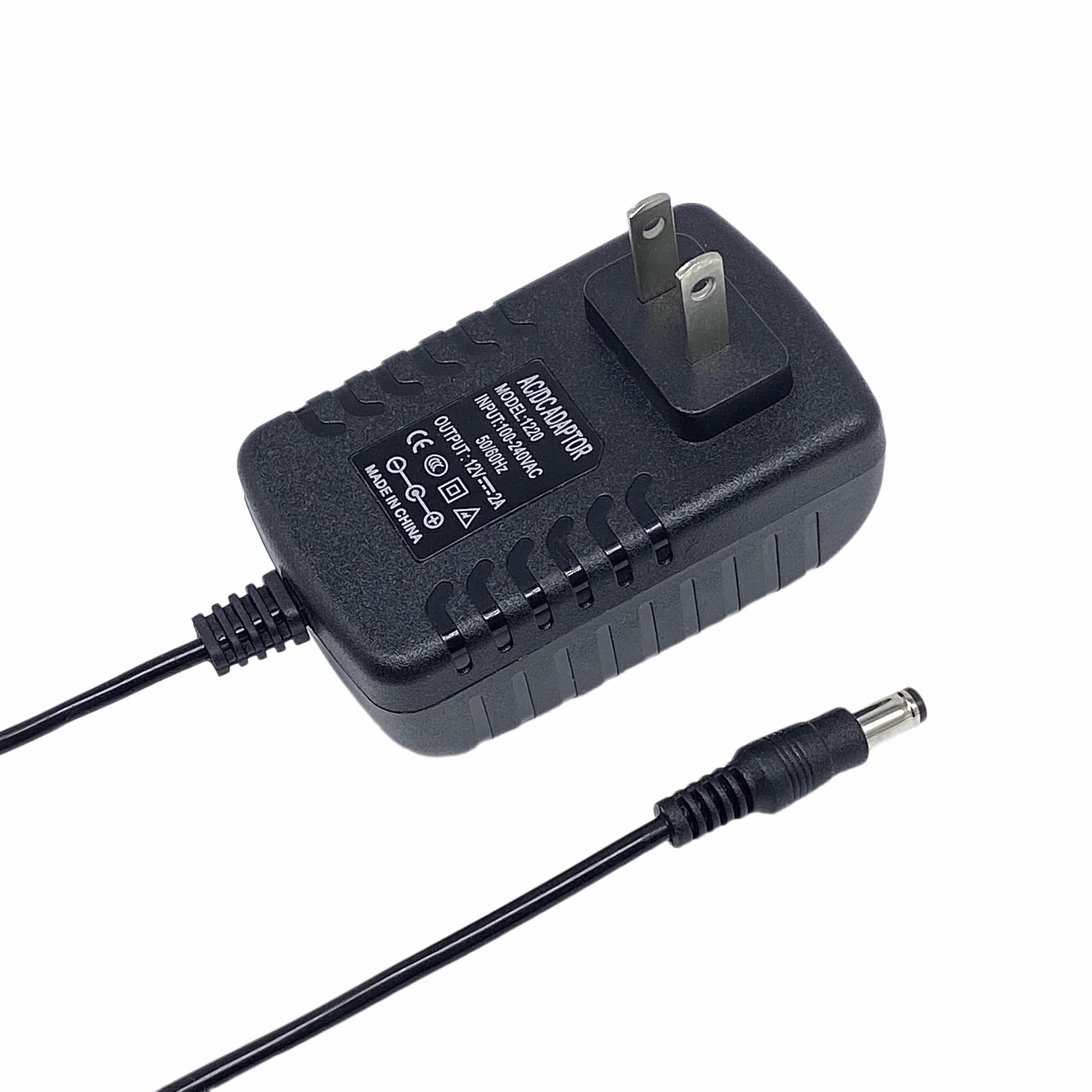 Eu USA UK Wall-mounted AC DC Adapter 24V 1A 24W Power adapter for closed circuit TV LCD light emitting diodes Aquarium and CCTV