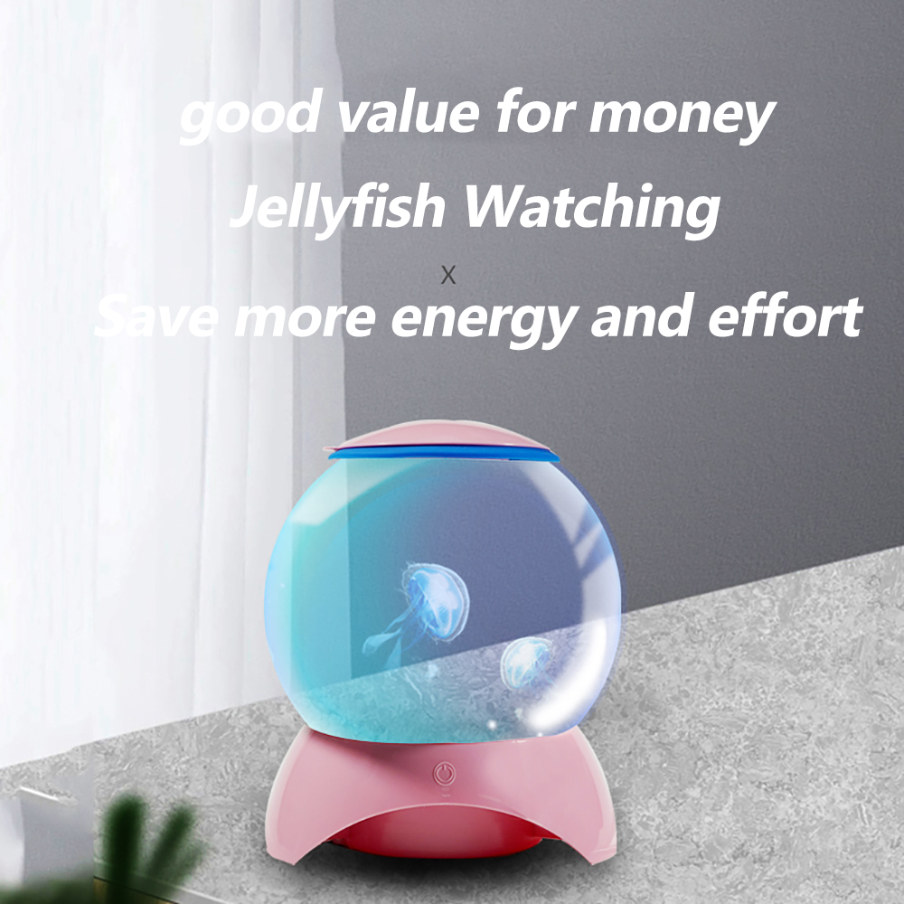 Factory Wholesale 5 Liter round Ceramic Ball Jellyfish Aquarium Stocked with Lights and Pumps