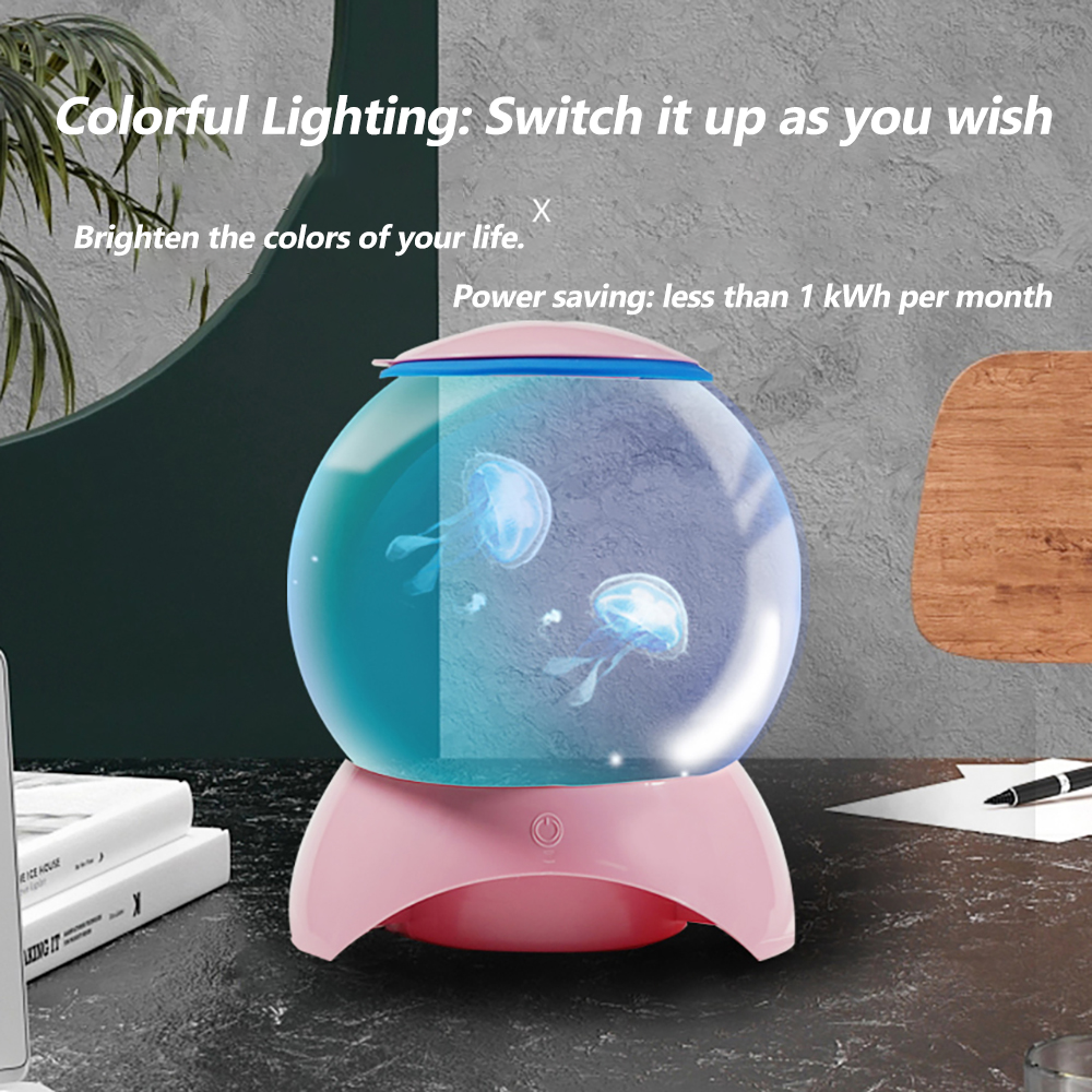 Factory Wholesale 5 Liter round Ceramic Ball Jellyfish Aquarium Stocked with Lights and Pumps