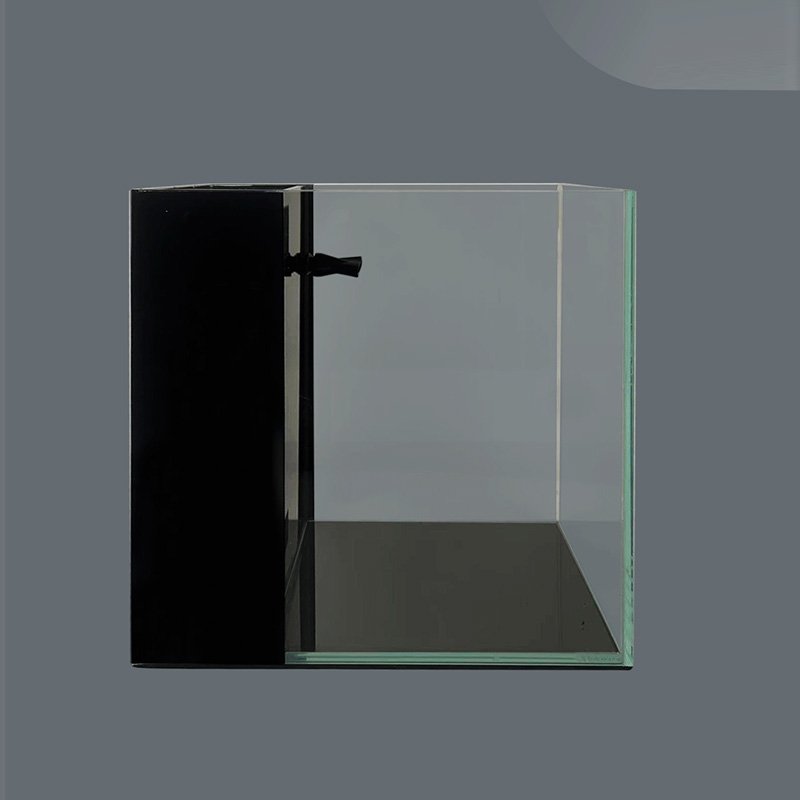 Low Iron Rimless Glass Aquarium Starter Kits with Backpack Partitioned Filtration, No Installation Required Betta Fish Tank