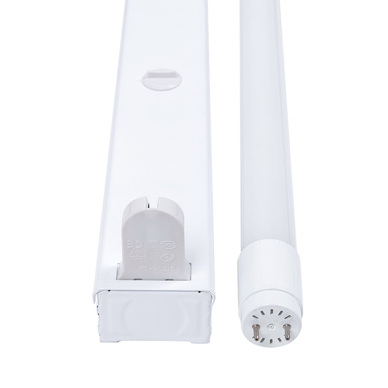 High Quality Tube Fixtures Shrink Package Single Double Cap Folding Broad Base Double Tube Fixture T8 Integrated LED Fixture