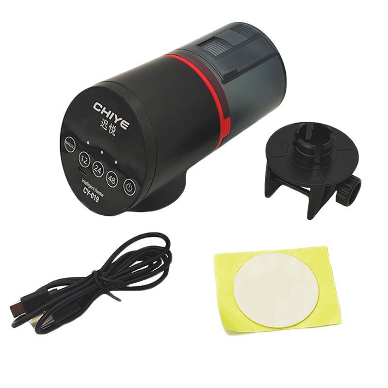 CHIYE Aquarium Smart Fish Feeder Timer Lithium Battery 200ml Automatic Fish Feeder for Fish Turtle Food Feeding