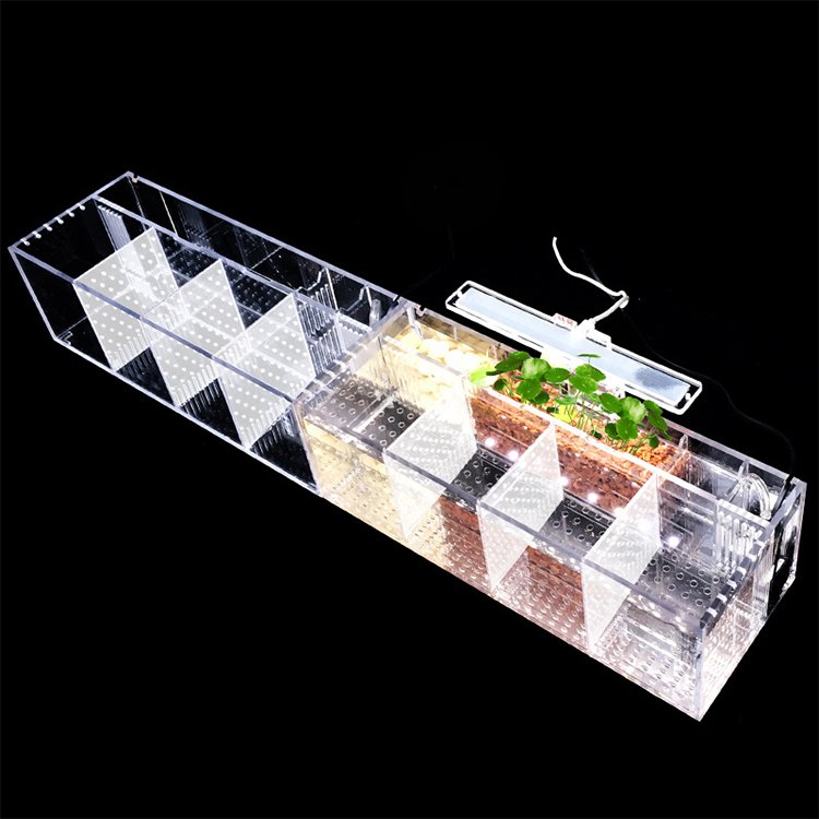 Relaxlines wholesale living room desktop square fish tank with with cover water pump portable acrylic fish tank aquarium