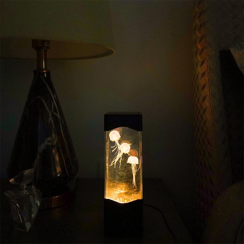 Kids Fantasy USB RGB Color Changing Portable New Mood Decoration Lava Led Night Aquarium Lights Jellyfish Lamp