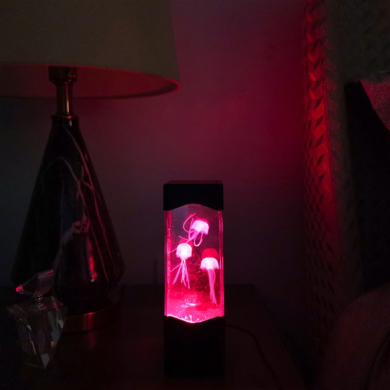 Kids Fantasy USB RGB Color Changing Portable New Mood Decoration Lava Led Night Aquarium Lights Jellyfish Lamp