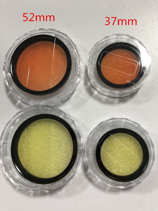 Universal Clip Mobile Water Aquariums Coral reef Lens Phone Camera 37mm 52mm Orange Yellow Macro Filter Lens Kit
