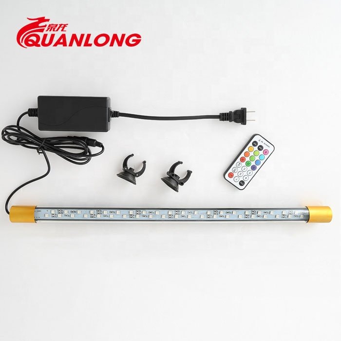 Quanlong Fish tank aquarium led lighting for T8 with remote controller arowana led light aquarium lamp
