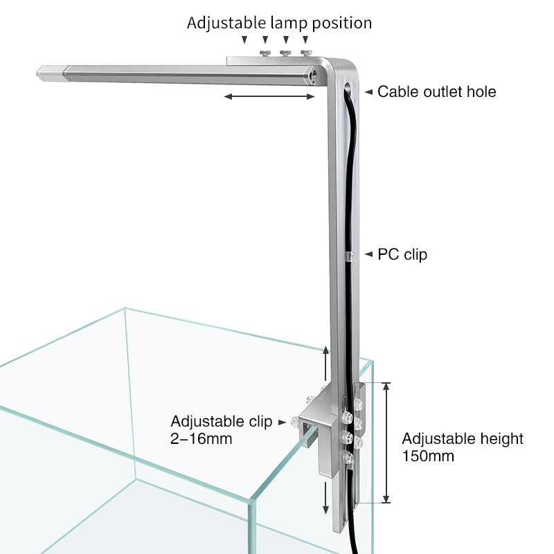 WEEKAQUA M Series V Series Aquarium light Stand Aquarium Accessories Aluminium Alloy Strengthen Amphibious Style Lamp Stand