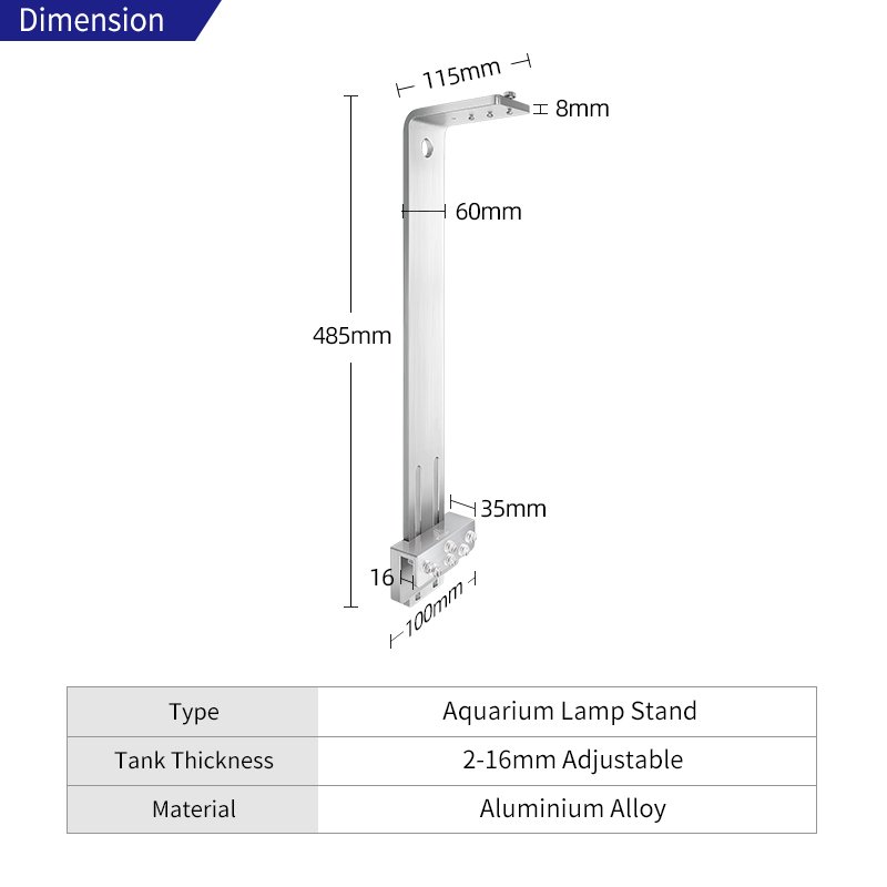 WEEKAQUA M Series V Series Aquarium light Stand Aquarium Accessories Aluminium Alloy Strengthen Amphibious Style Lamp Stand