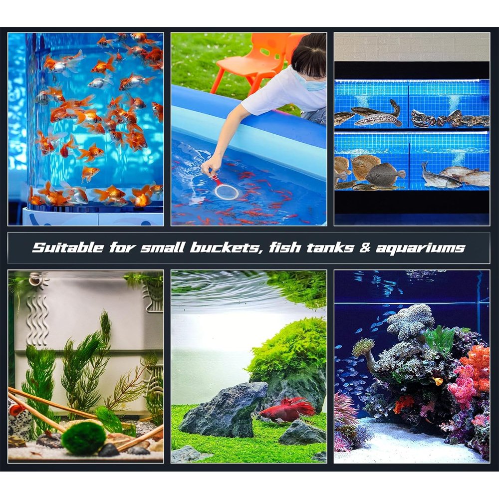 Nano Air Stone for Fish Tank 2 Inch Quiet Aquarium Bubbler Stone Dissolved Oxygen Diffuser for 5 to 50 Gallon Aquariums