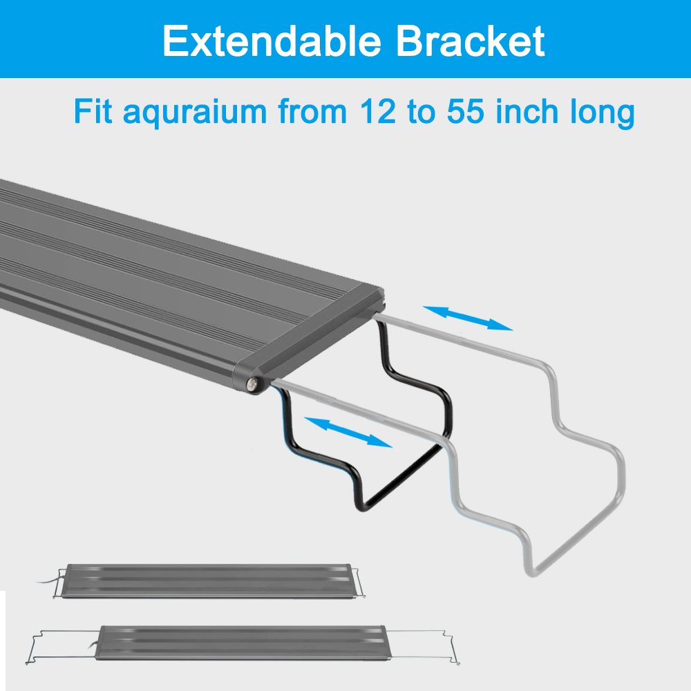 47-55 inch Fish Tank Light Aquarium Plant Light for freshwater aquarium lighting for Freshwater Fish & Planted fish tank