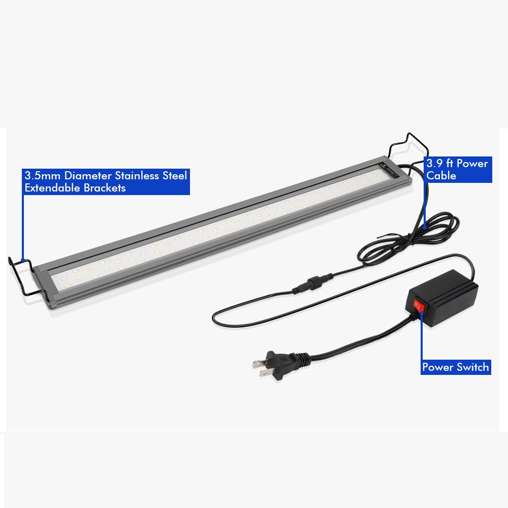 47-55 inch Fish Tank Light Aquarium Plant Light for freshwater aquarium lighting for Freshwater Fish & Planted fish tank