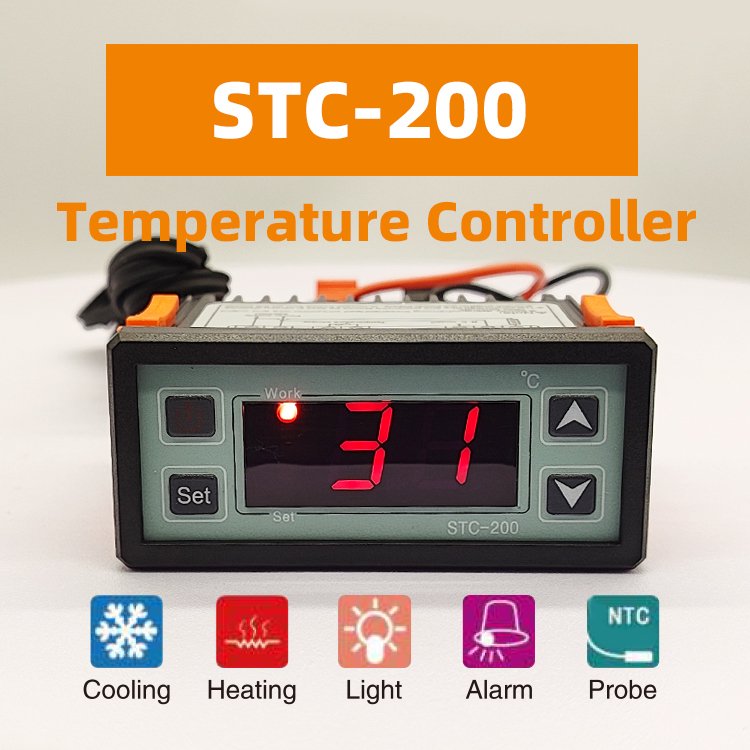 Control Refrigerator Cooling And Heating Thermoregulator Digital Thermostat Temperature Controller STC-200