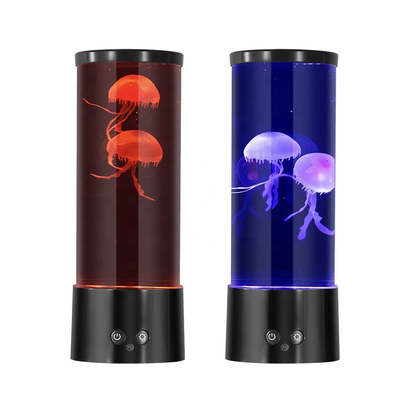 Customizable Jellyfish 7 Colors Changing Electric Round Jelly Fish Aquarium Lava Lamp Usb Charging Night Light Bedroom