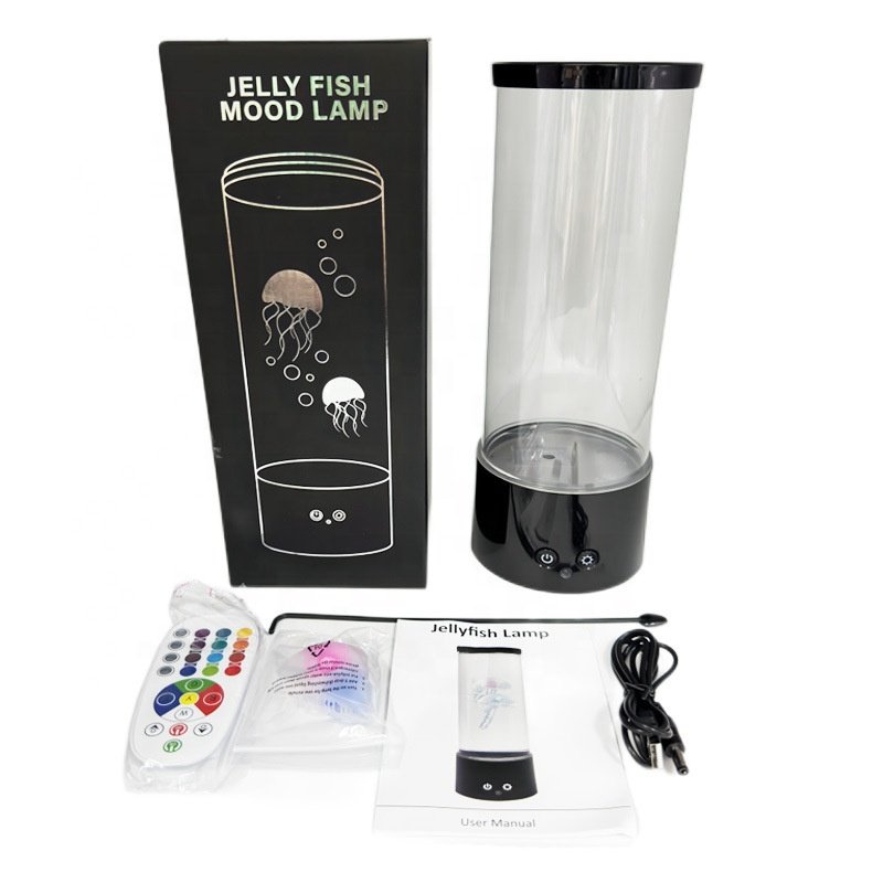Customizable Jellyfish 7 Colors Changing Electric Round Jelly Fish Aquarium Lava Lamp Usb Charging Night Light Bedroom