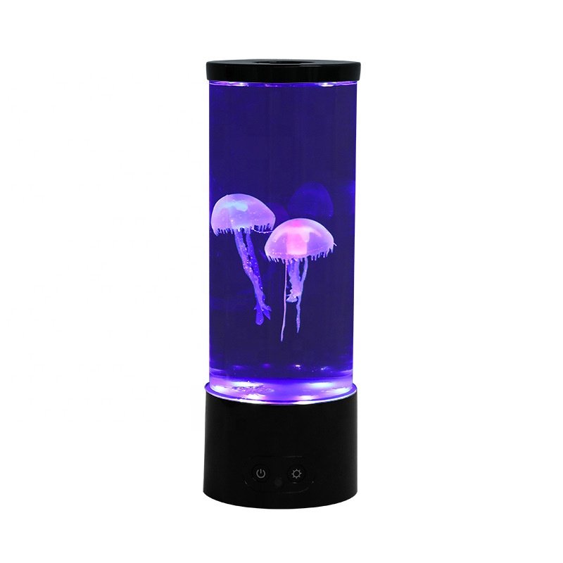 Customizable Jellyfish 7 Colors Changing Electric Round Jelly Fish Aquarium Lava Lamp Usb Charging Night Light Bedroom