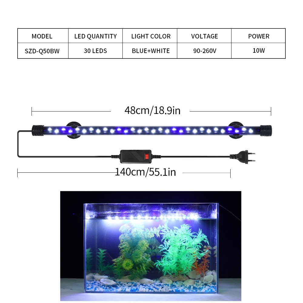 90-260v high brightness water proof aquarium led lighting fish tank