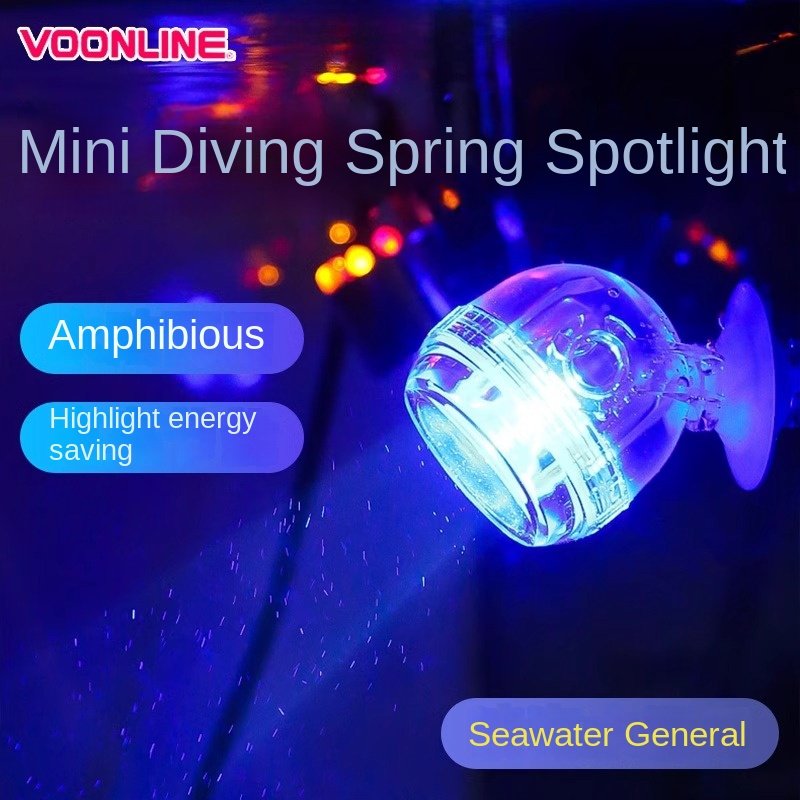 Quanlong Energy Saving USB Mini Fish Tank Light WRGB LED Aquarium Lamp Submersible Plastic Spot Light