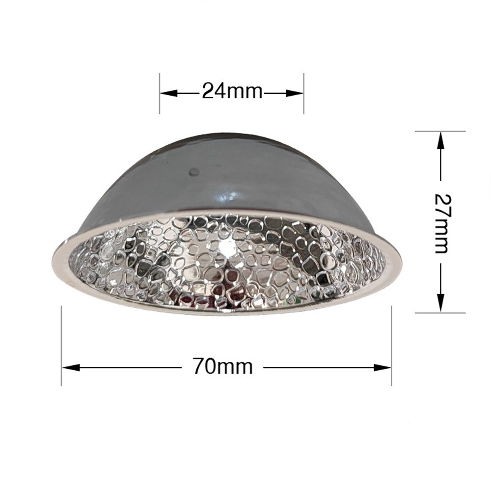 ODM Spinning Paraboloid Processing Aluminium Reflector, 45 Degrees High Temperature Resistant Spotlight Cob Downlight Reflector