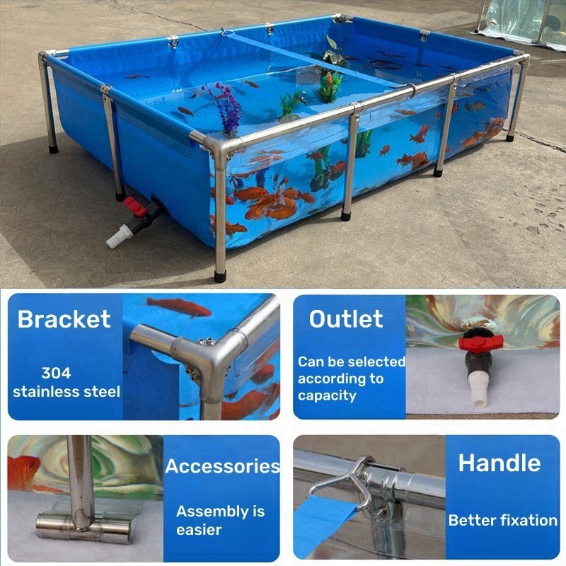 Pvc 1000L Round Turtle Koi Show Tank Plastic Live Betta Fish Tank Aquarium Large Koi Fish Pond Transport Aquarium Tank