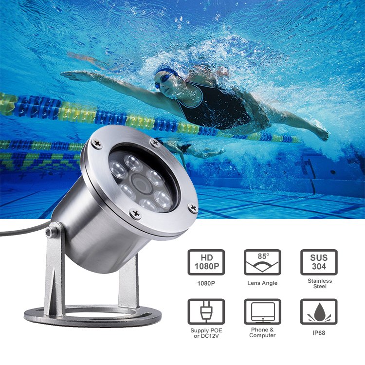 IP68 HD definition stainless steel corrosion resistant industrial cctv camera underwater fishing camera