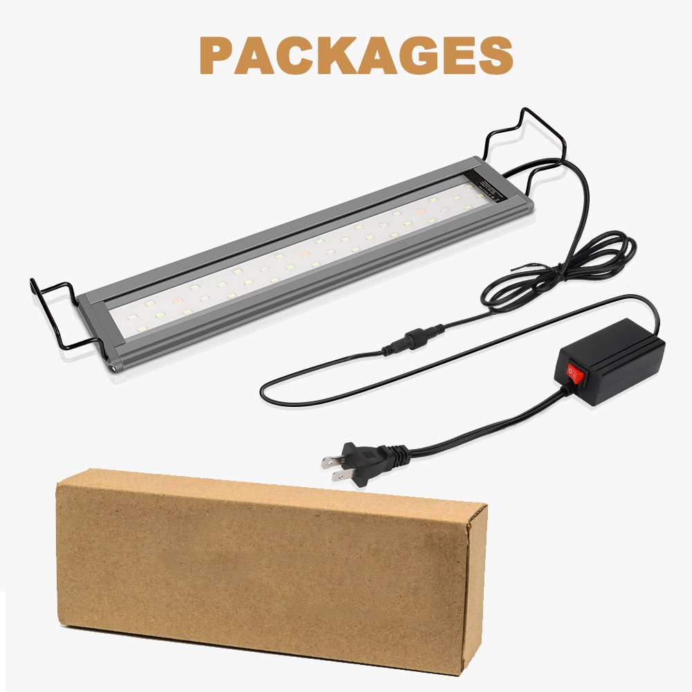 18 to 25 Inch Fish Tank Light Multi-Color Freshwater aquarium Light for lighting for aquarium 6000K blue red green aquarium led