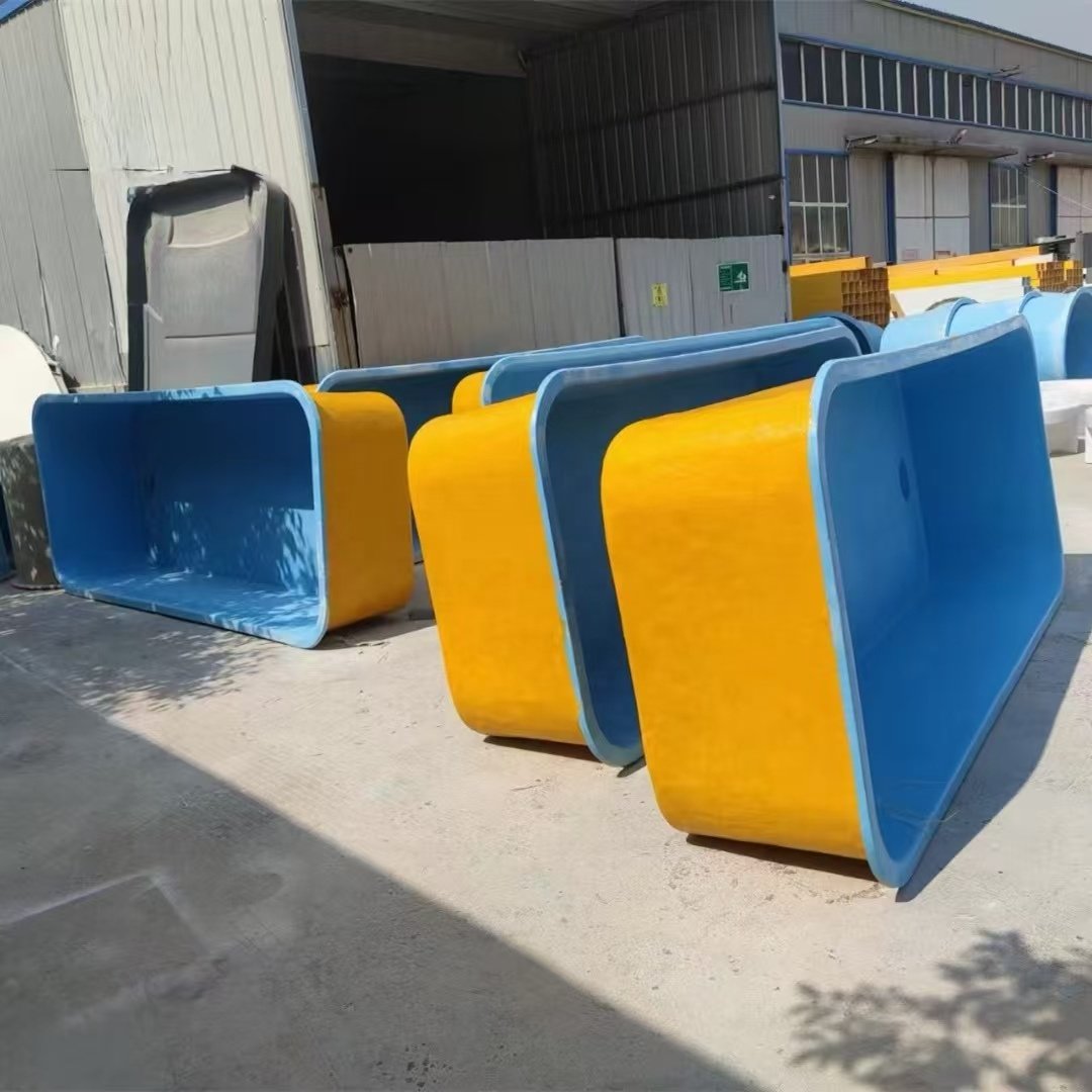 China manufacturer wholesale aquarium koi pond FRP fiberglass fish tank with viewing window and filtration room