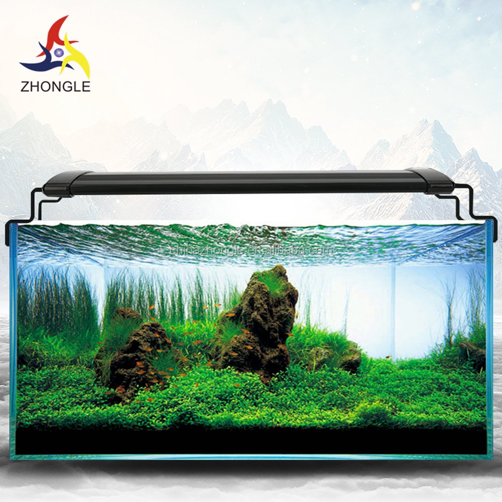 Aquarium LED lamp with holder for fish tank plant lighting