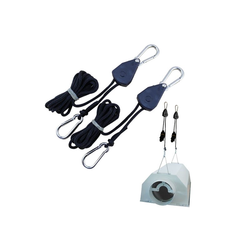 Heavy Duty Hydroponics Reflector 1/8 inch Rope Ratchets, Grow Light Reflector Hanger, Led Aquarium Light Hangers