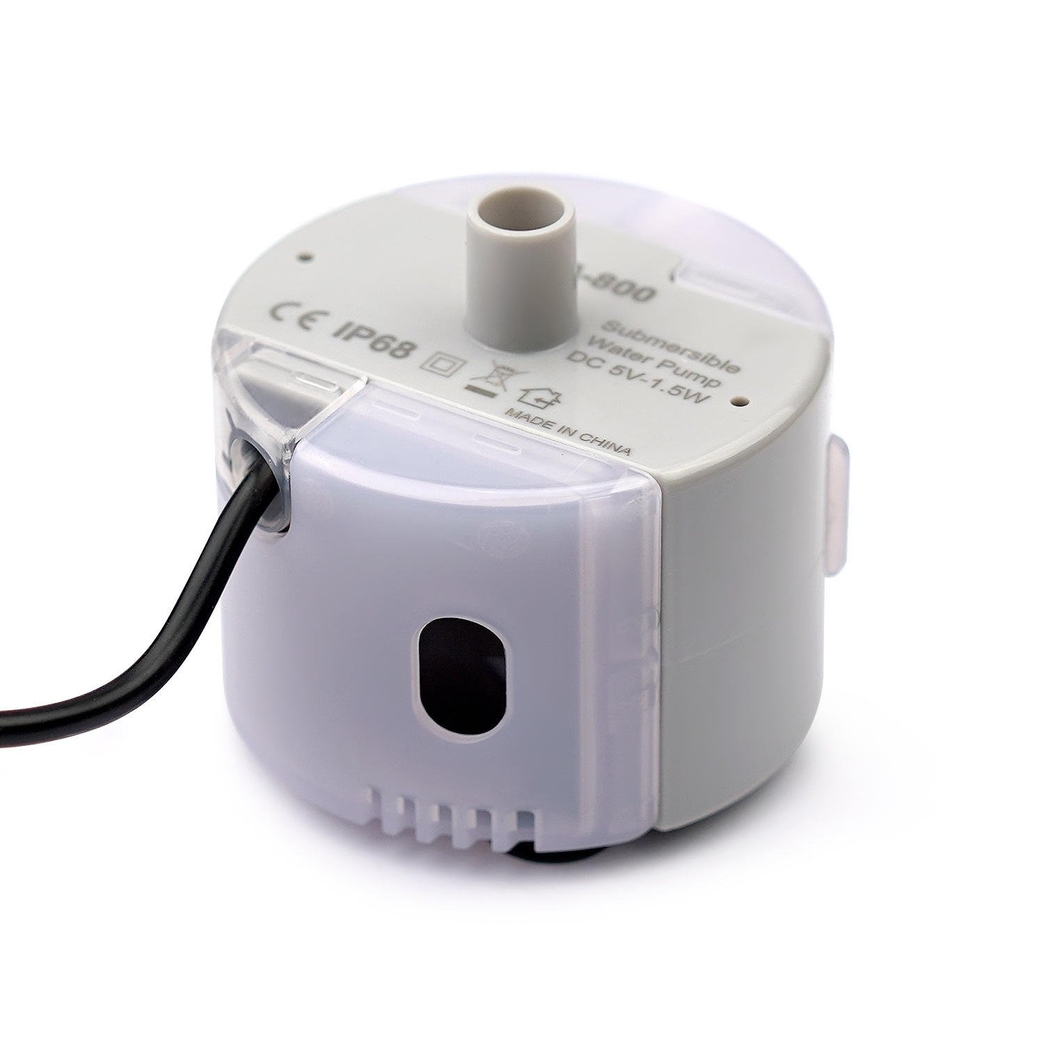 DC 5V MINI Water Pump with LED Light for Pet Cat Dog Fountain and Fish Tank 1.5W Small USB Electric Submissive Aquarium Pump