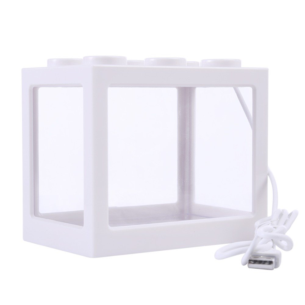 Rumble Betta Fish Fighting Cylinder Mini Aquarium Building Block Bowls Fish Tank Desktop Plastic Acrylic Aquarium Sustainable