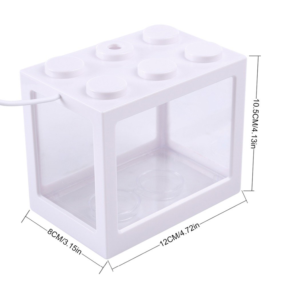 Rumble Betta Fish Fighting Cylinder Mini Aquarium Building Block Bowls Fish Tank Desktop Plastic Acrylic Aquarium Sustainable