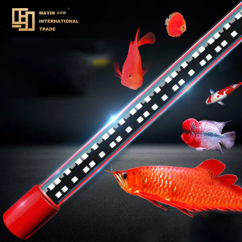 52/72/92/112/142cm Mayin Brand Red Arowana Brightening Lamp Magic Light Dragon Fish Tank LED Aquarium Light IP68 Waterproof