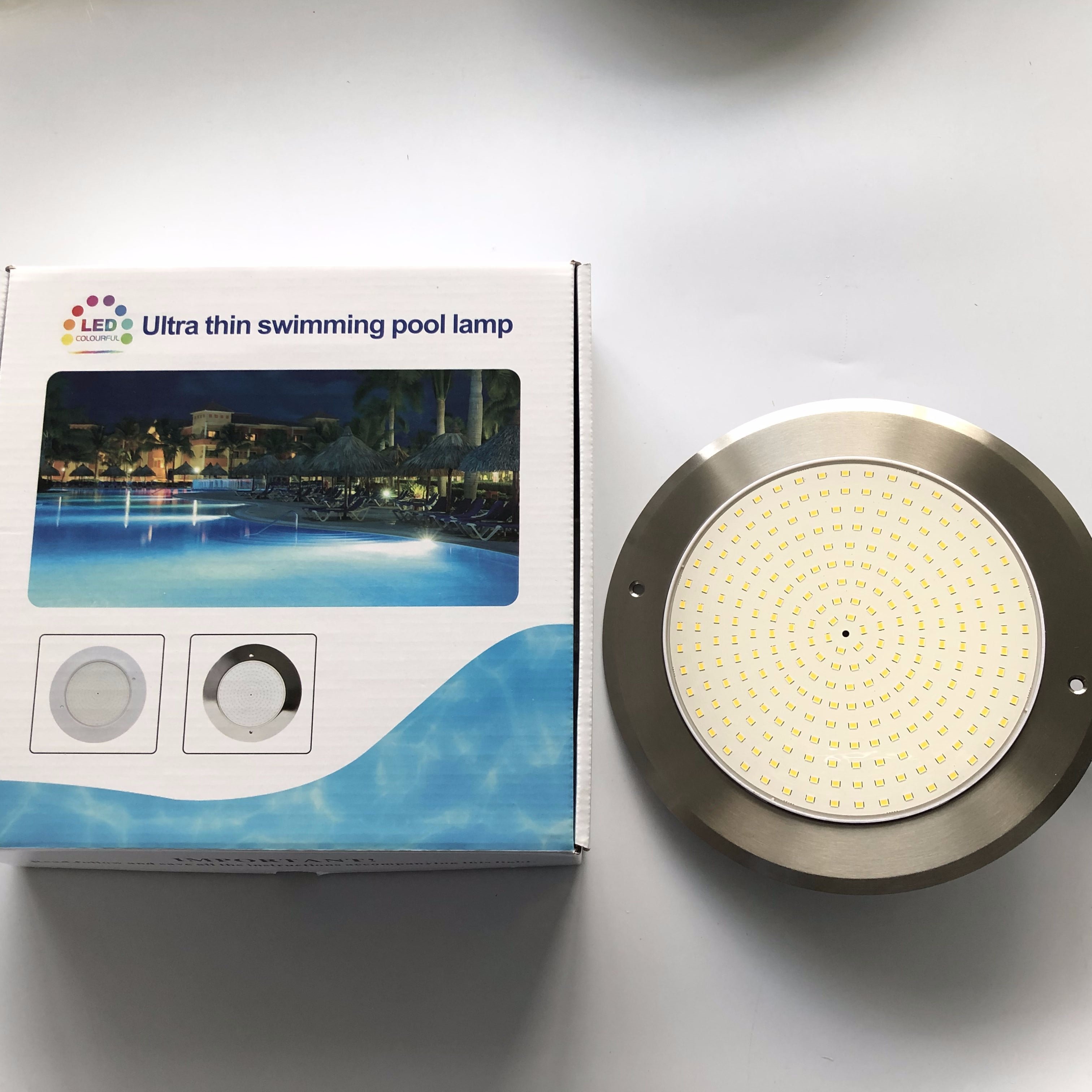 IP68 DC 12V AC12V Flat Smart Wifi Stainless Steel Resin Filled Led Rgb Ultra Thin Underwater Swimming Pool Lights