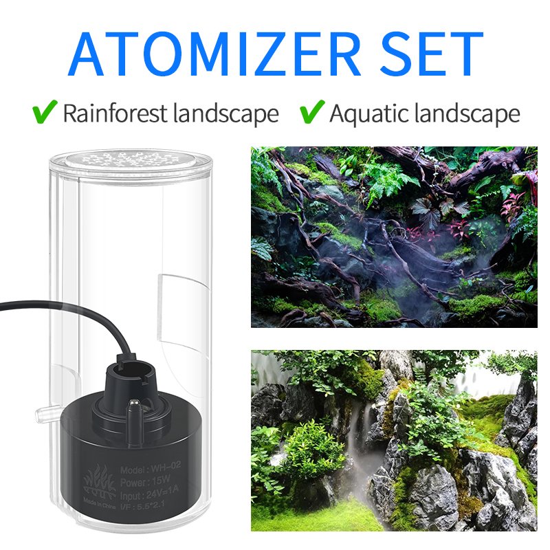 WEEK New Type High Fog Volume Ultrasonic Atomizer For Rockery Bonsai And Aquarium Indoor Humidifier Fish Tank Humidification