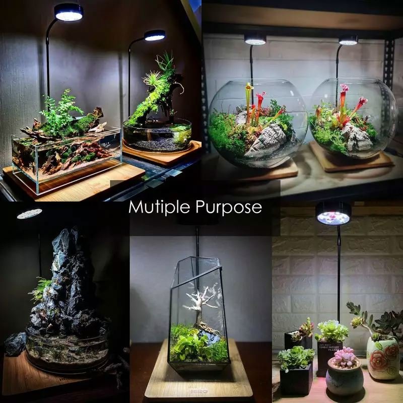 Bamboo Board Freshwater Fish Tank Lamp Vivarium Terrarium Light Planted Coral Aquatics Full Spectrum LED Aquarium Light